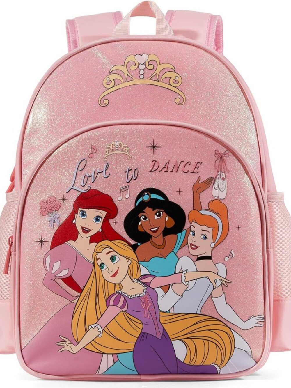 Girls Disney Princess Backpack for Kindergarten, Preschool, Elementary - Bookbag